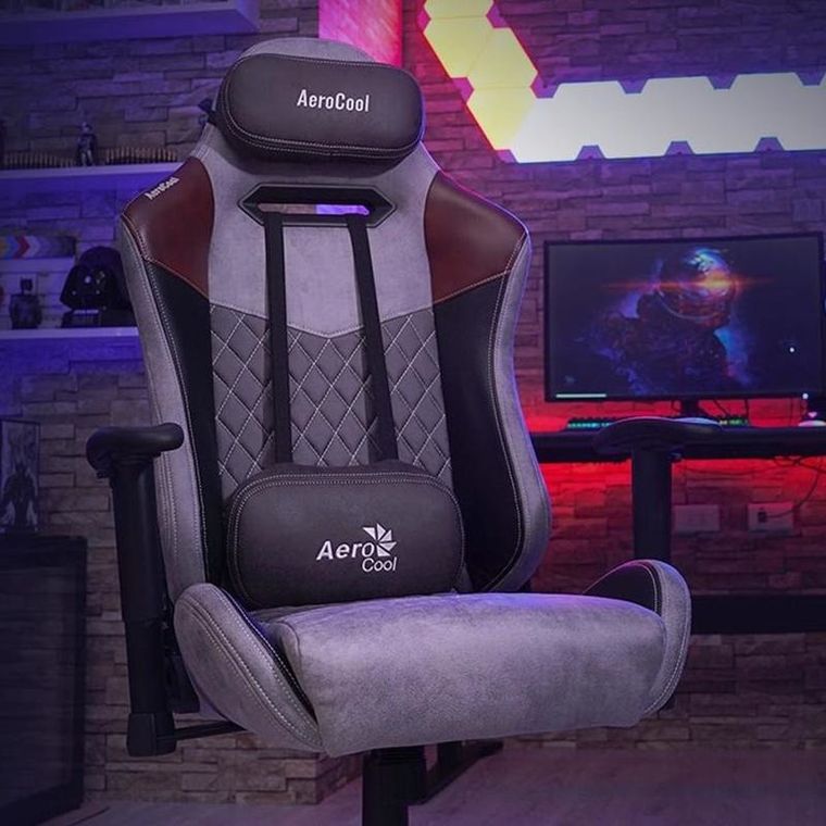Aerocool, fotel gamingowy, AC-280 Duke, szary