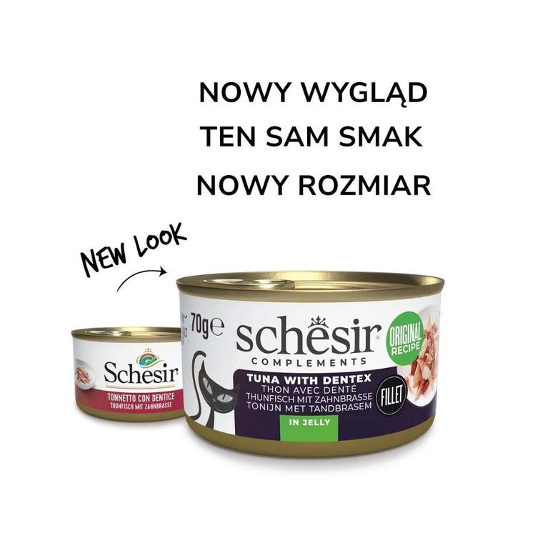 Agras Pet Foods, Schesir Oceanic Adult, Tuńczyk z dentykiem, karma dla kota, 70g
