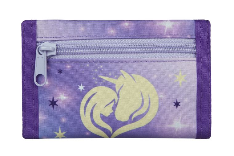 Akademia Jednorożców, portfel, fioletowy