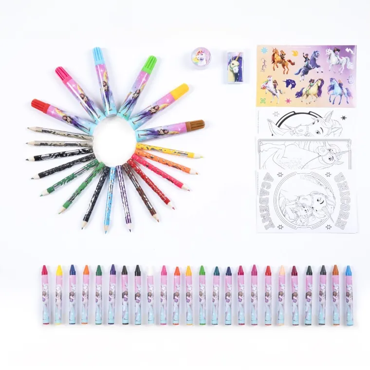 Akademia Jednorożców, zestaw artystyczny w walizce, 51 elementów