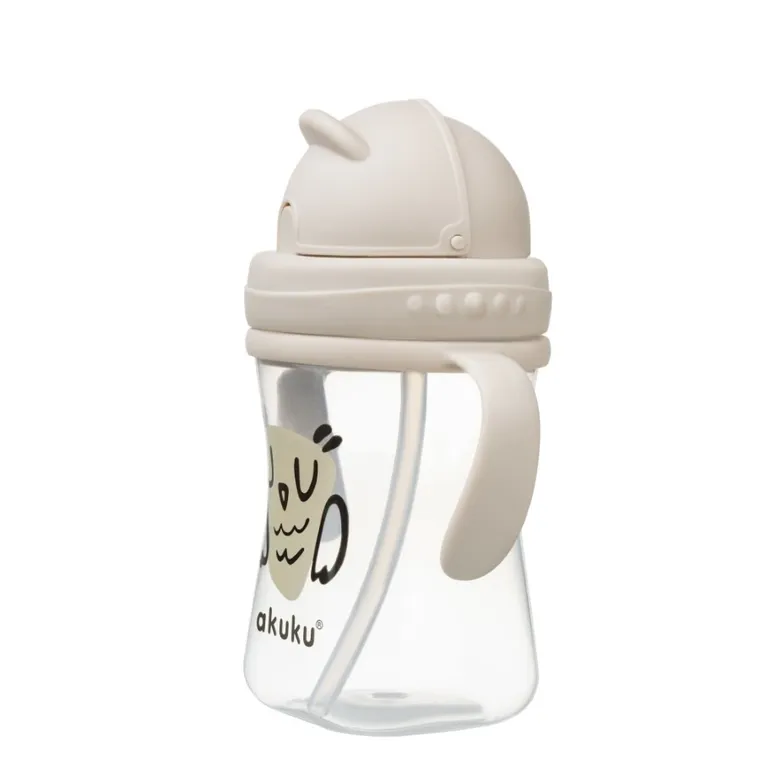 Akuku, bidon z chowaną słomką, sowa, 300 ml, A0204