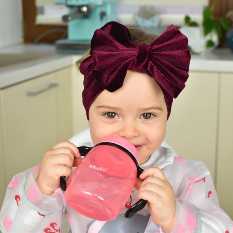 Akuku, bidon z miękkim ustnikiem, różowy, 280 ml, A0429