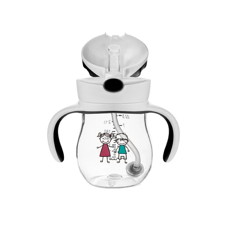 Akuku, bidon ze słomką z odważnikiem, A0034, 250 ml