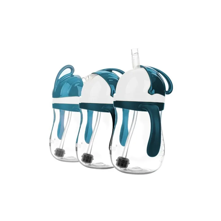 Akuku, bidon ze słomką z odważnikiem, A0166, 280 ml