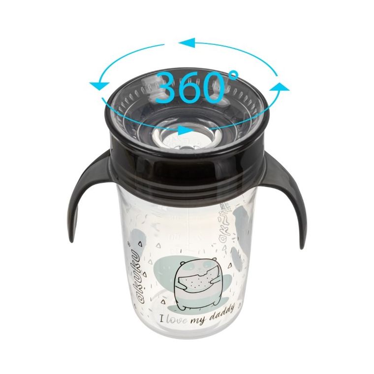 Akuku, kubek 360, czarny, 240 ml