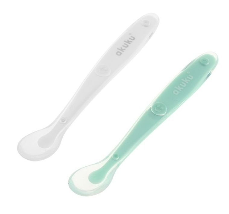 Akuku, łyżeczka silikonowa, white