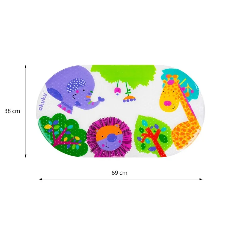 Akuku, mata antypoślizgowa do wanny, 69-39 cm