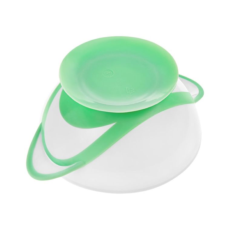 Akuku, miseczka na przyssawce, white, green