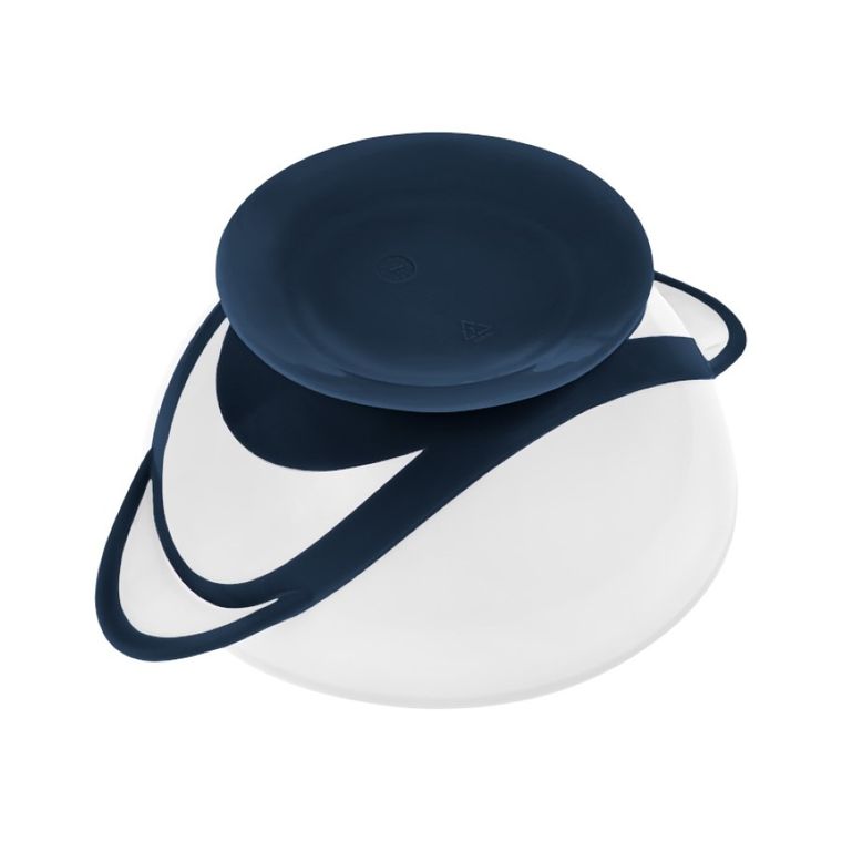 Akuku, miseczka na przyssawce, white, navy blue