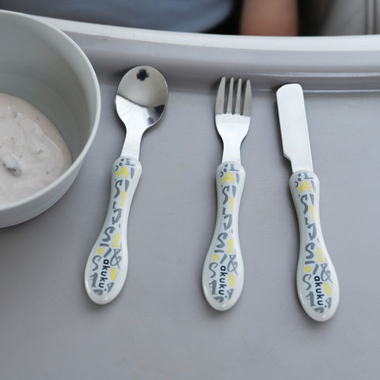 Akuku, sztućce metalowe, 3 szt.