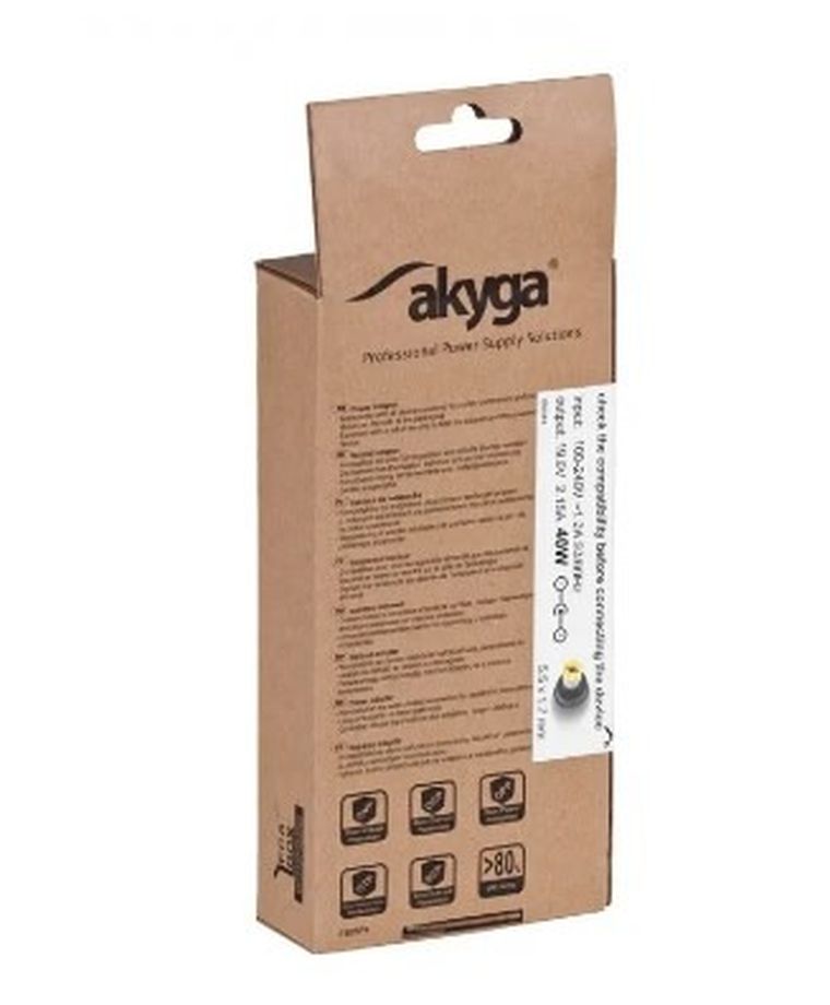 Akyga, zasilacz sieciowy, AK-ND-47, do notebooka Acer, Dell, Packard Bell
