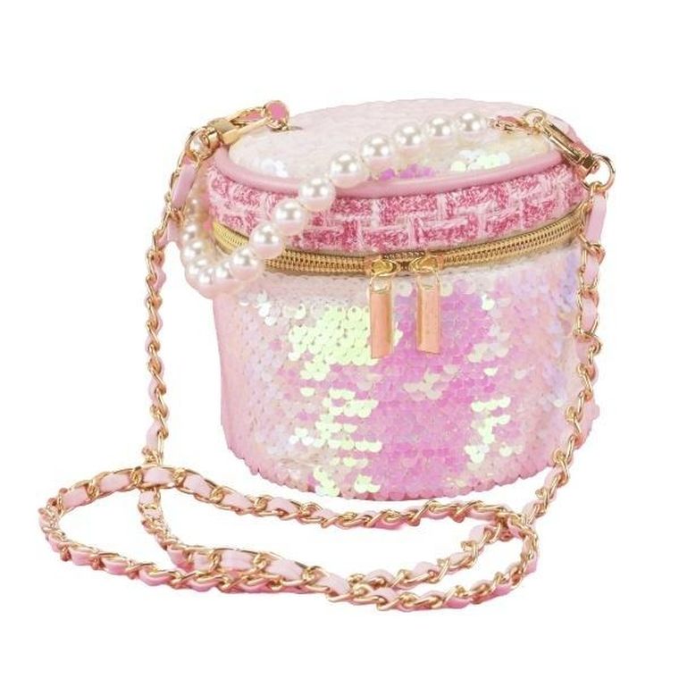 Alba Moli, Girabril, kuferek cekinowy, torebka na ramię, 18-23-16 cm