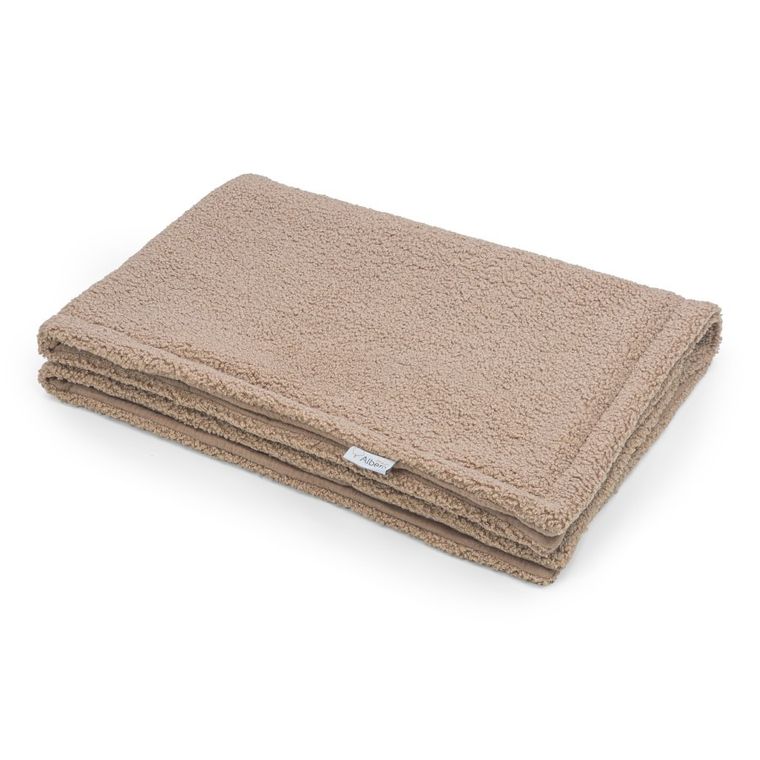 Albero Mio, Cotton Muślin & Boucle, kocyk boucle, karmel, 75-100 cm