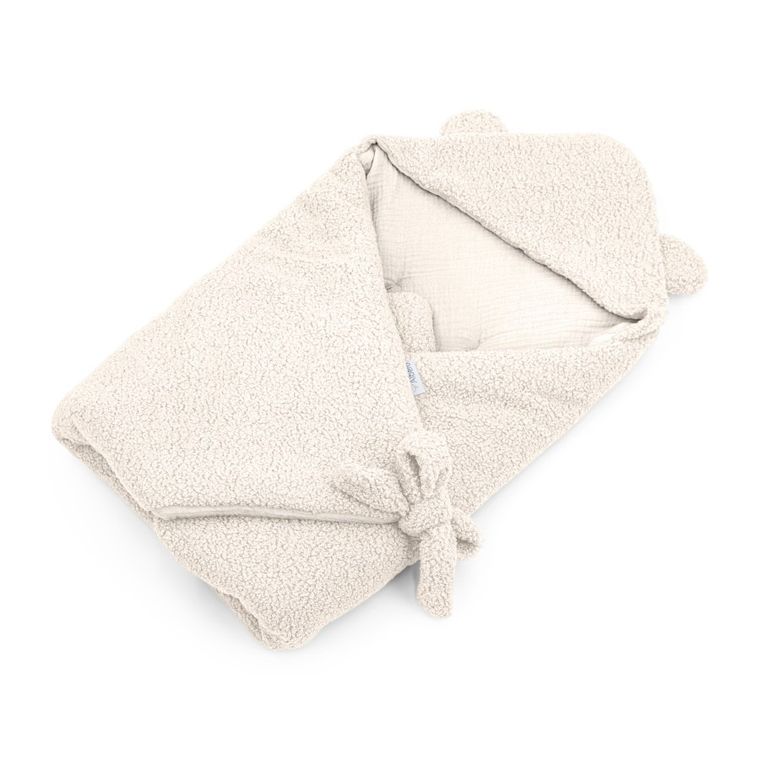 Albero Mio, Cotton Muślin & Boucle, otulacz do fotelika, wanilia