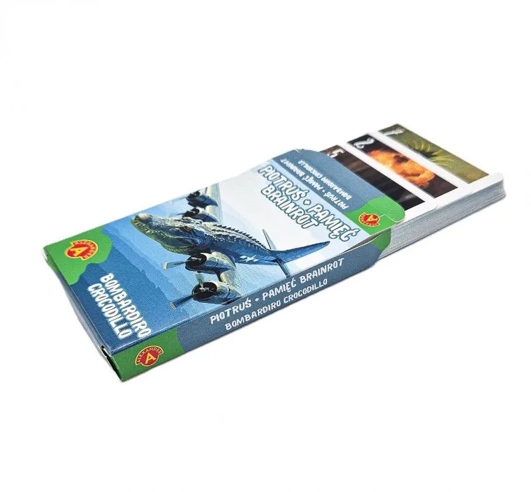 Alexander, Piotruś + Pamięć, Brainrot, Bombardiro Crocodillo, gra karciana