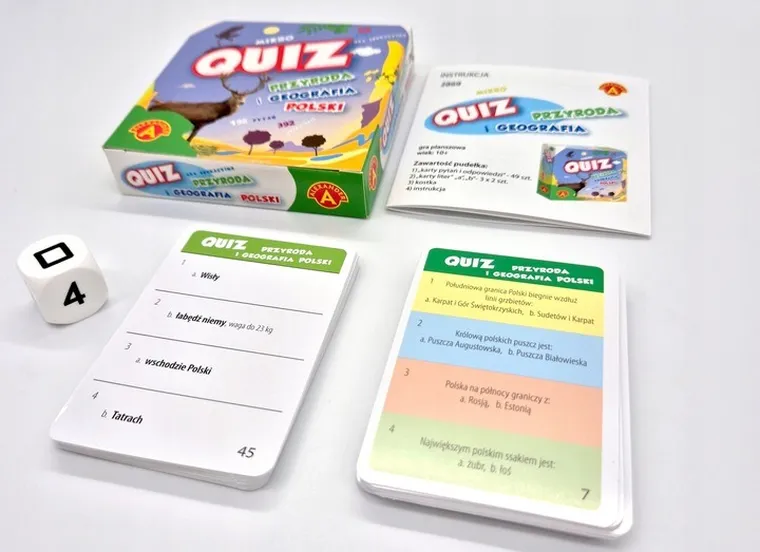 Alexander, Quiz, Przyroda i geografia polski, kieszonkowa gra edukacyjna