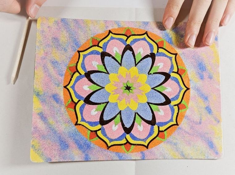 Alexander, Sand Art, Mandala, malowanie piaskiem