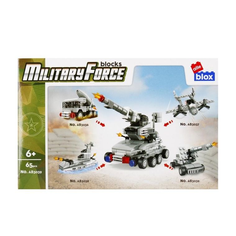 Alleblox, Military, klocki konstrukcyjne, 65 elementów