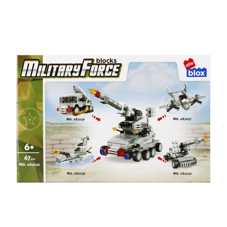 Alleblox, Military, klocki konstrukcyjne, 67 elementów