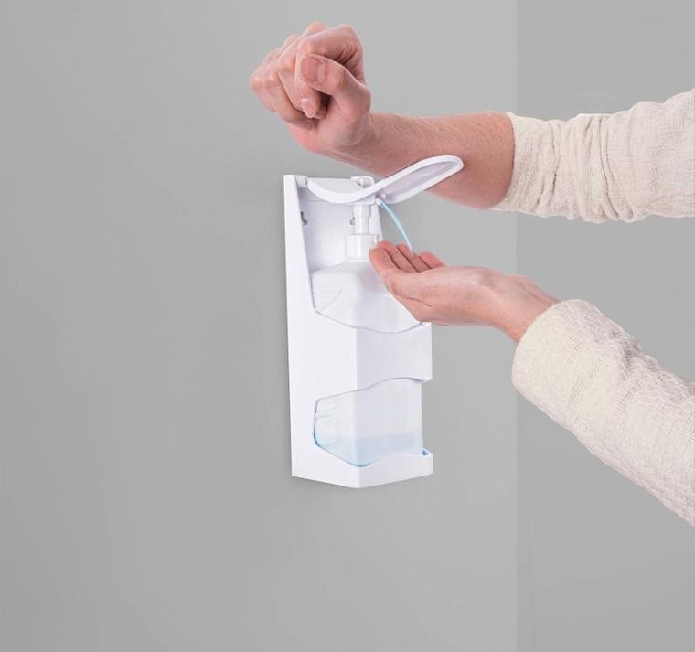 Allstar, dozownik na płyn do dezynfekcji, tworzywo sztuczne, 22-22-29 cm