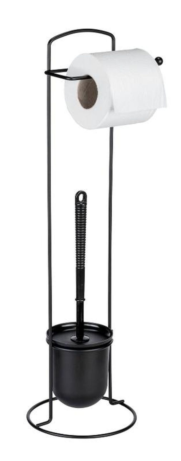 Allstar, Zalea, metalowy stojak na papier w pojemnikiem na szczotkę WC 2w1