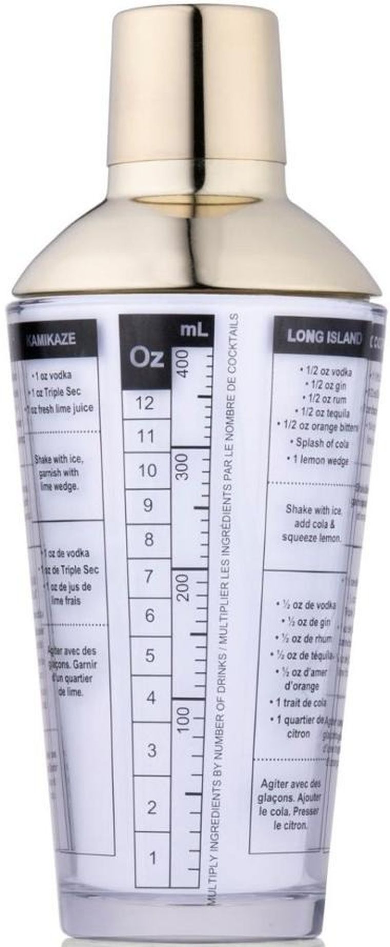 Alpina, shaker do koktajli, szklany, 450 ml