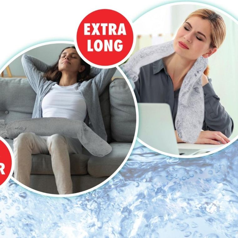 Alpina, termofor w pokrowcu, gumowy, różowy, 2l