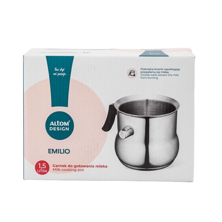 Altom Design, Emilio, garnek do gotowania mleka, 1,5l