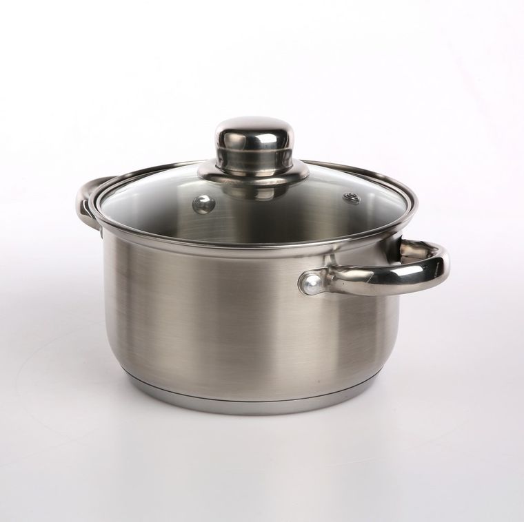 Altom Design, Fabio, garnek nierdzewny z pokrywą szklaną, 1,9l, 16 cm