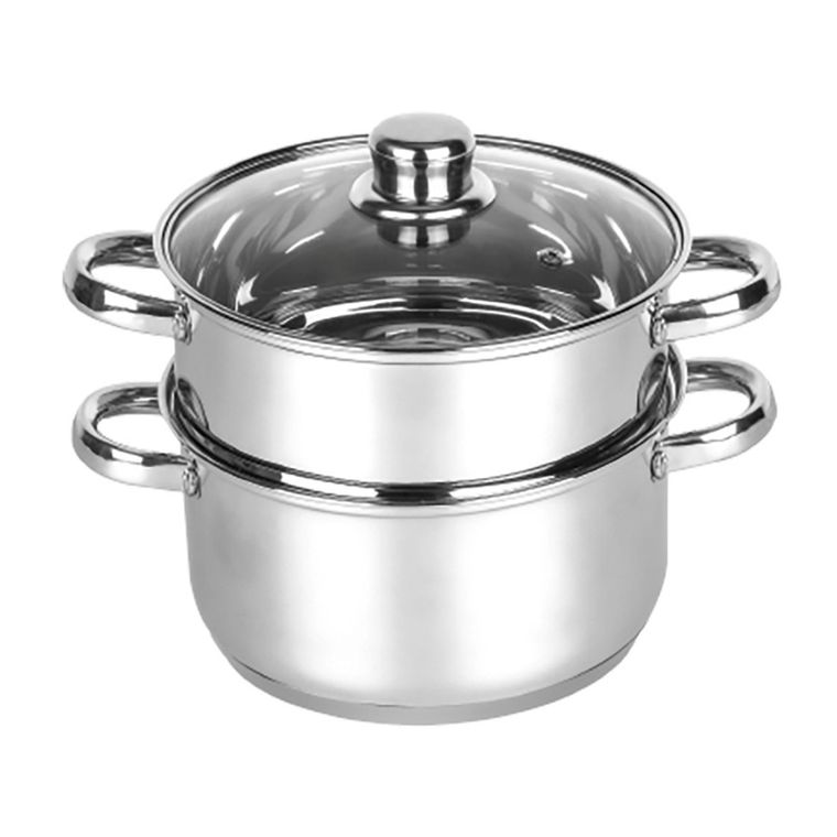 Altom Design, Fabio, zestaw garnków nierdzewnych do gotowania na parze, 18 cm, 3 elementy