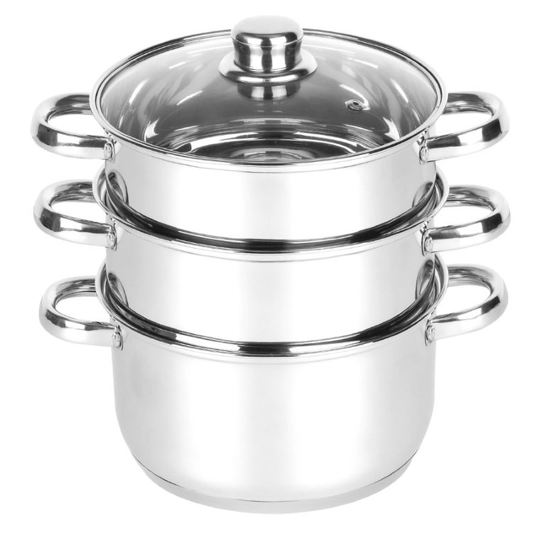 Altom Design, Fabio, zestaw garnków nierdzewnych do gotowania na parze, 20 cm, 4 elementy