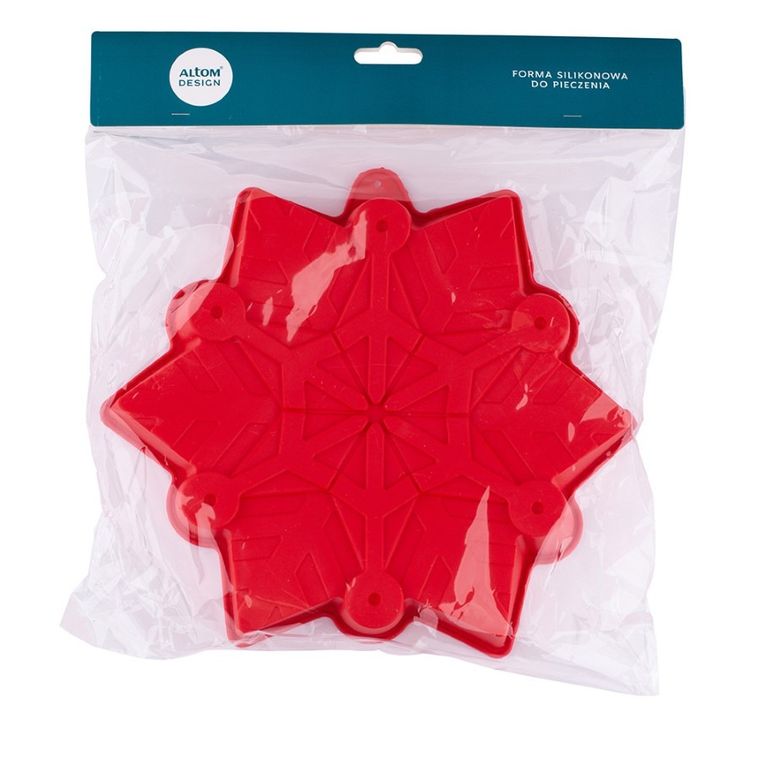 Altom Design, forma do pieczenia silikonowa, śnieżynka, 28-24,5-4,5 cm
