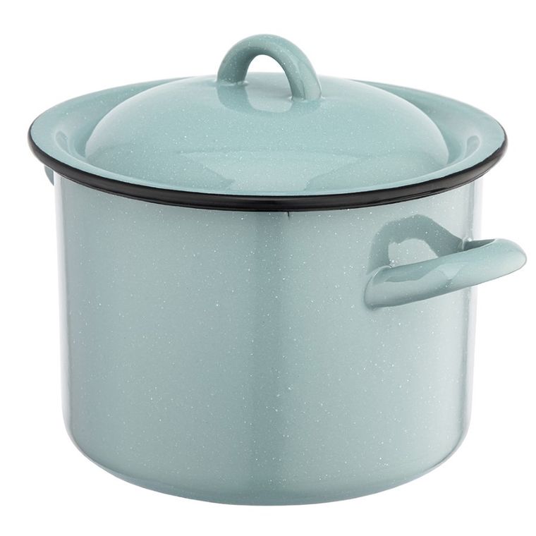 Altom Design, garnek prosty, szałwiowy nakrapiany, 4,4l, 20-15 cm