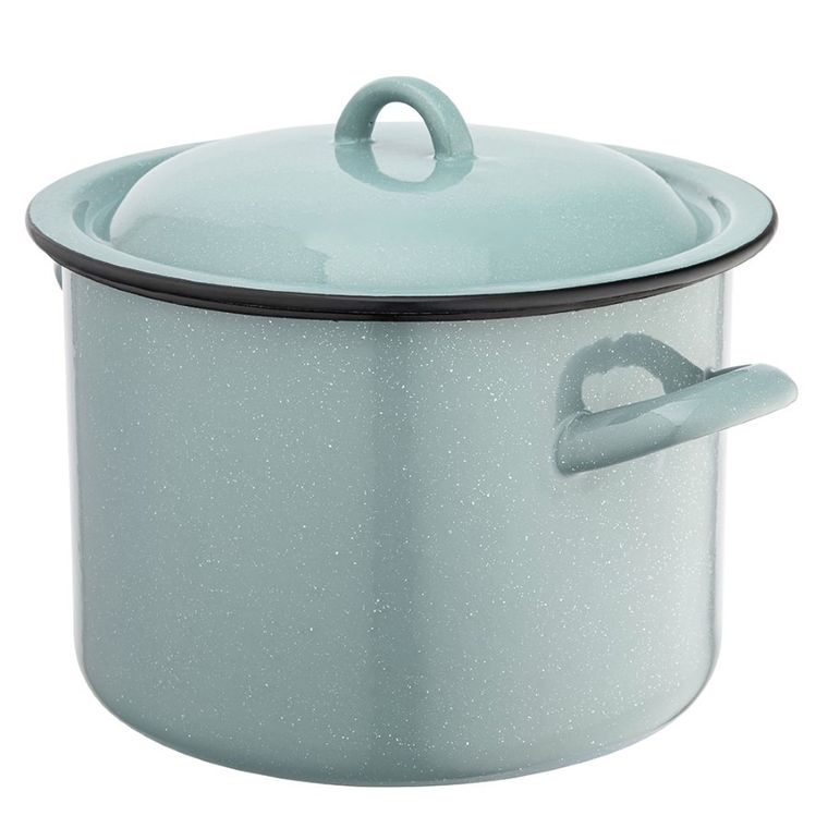 Altom Design, garnek prosty, szałwiowy nakrapiany, 7,5l, 24-17 cm