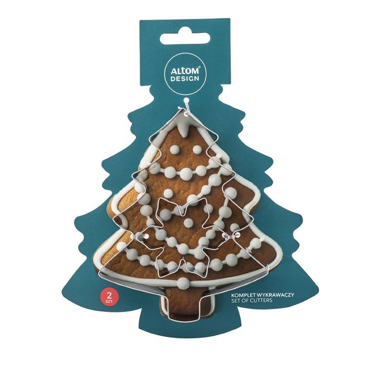 Altom Design, komplet 2 wykrawaczy: choinka, gwiazdka