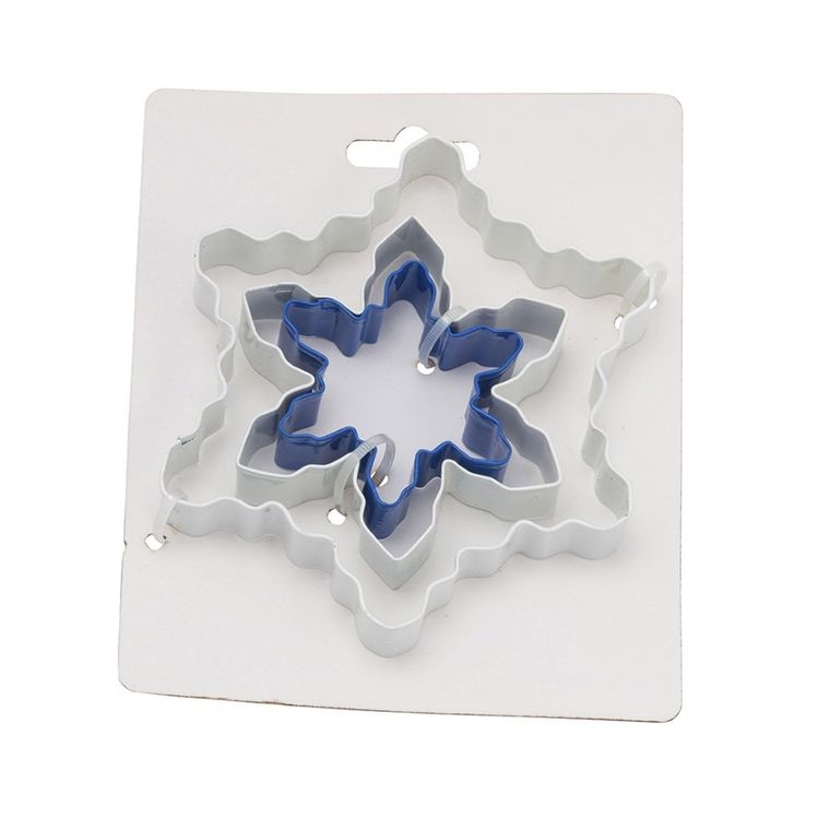 Altom Design, komplet 3 wykrawaczy nierdzewnych, Śnieżynka, 6-2cm, 9,5-2 cm, 12-2 cm