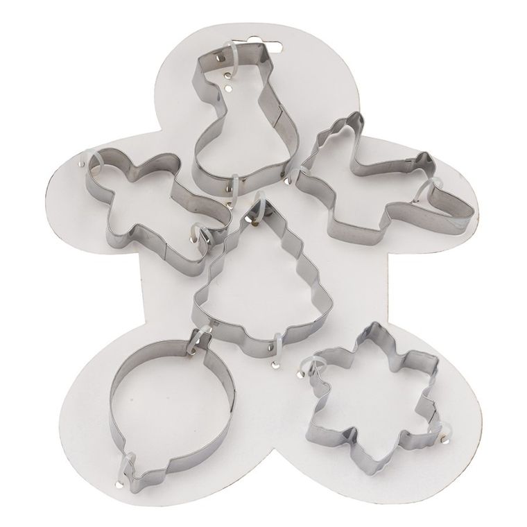 Altom Design, komplet 6 wykrawaczy nierdzewnych, Christmas Bakeshop