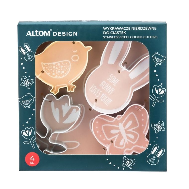 Altom Design, komplet wykrawaczy do ciastek, Wielkanoc, 4 szt.