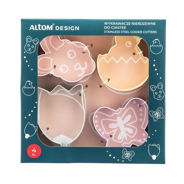 Altom Design, komplet wykrawaczy do ciastek, Wielkanoc, 4 szt.