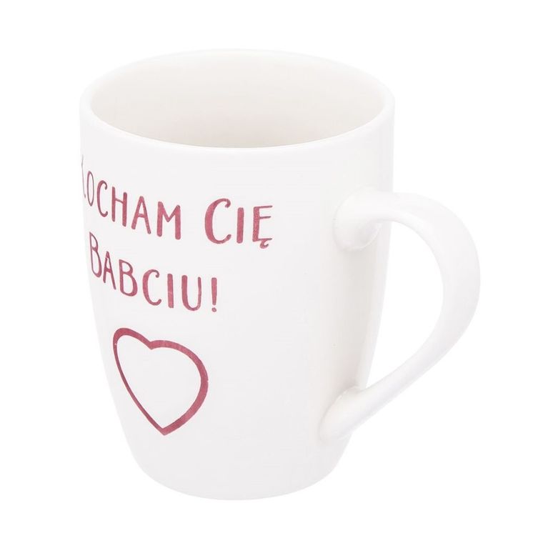 Altom design, kubek baryłka NBC z drewnianym brelokiem, Kocham Cię Babciu, 340 ml