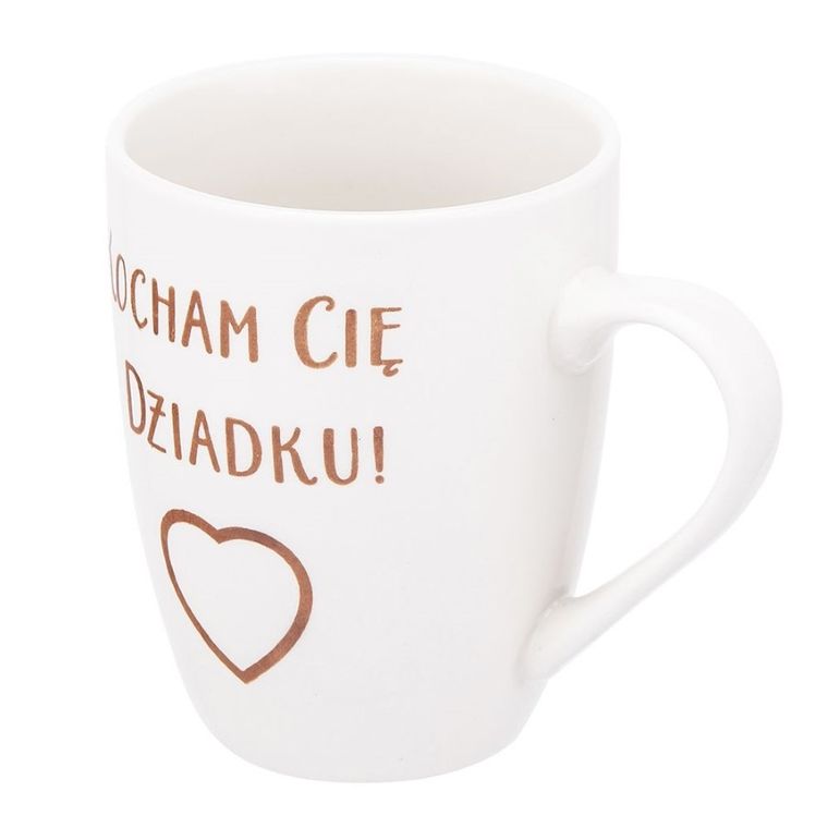 Altom design, kubek baryłka NBC z drewnianym brelokiem, Kocham Cię Dziadku, 340 ml