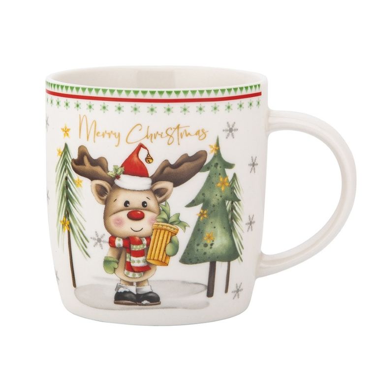 Altom Design, kubek renifer nbc, 400 ml, z maskotką, color box