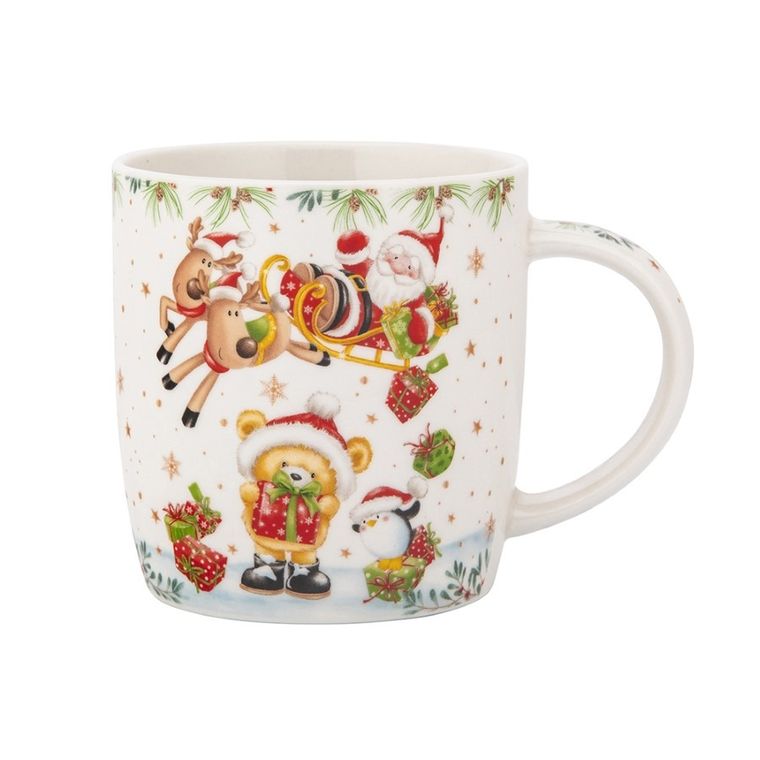 Altom Design, kubek sanie Mikołaja, nbc, 400 ml, z maskotką, color box