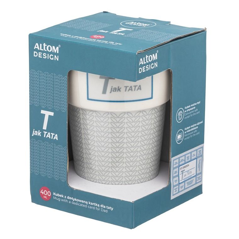 Altom Design, kubek stożek z kartką jak tata, nbc, 400 ml, color box