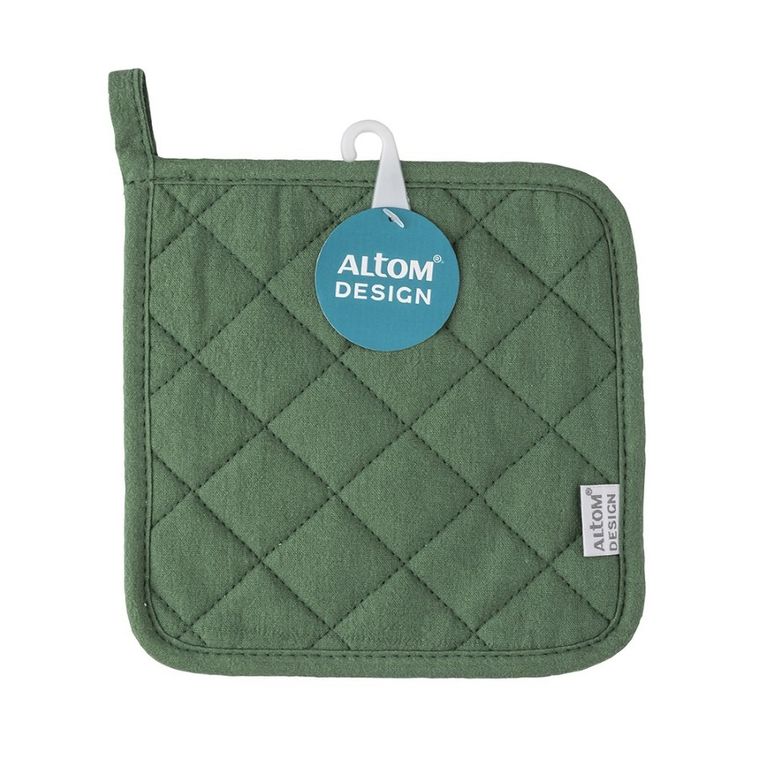 Altom Design, łapka kuchenna, 18-18 cm, 100% bawełna, zieleń