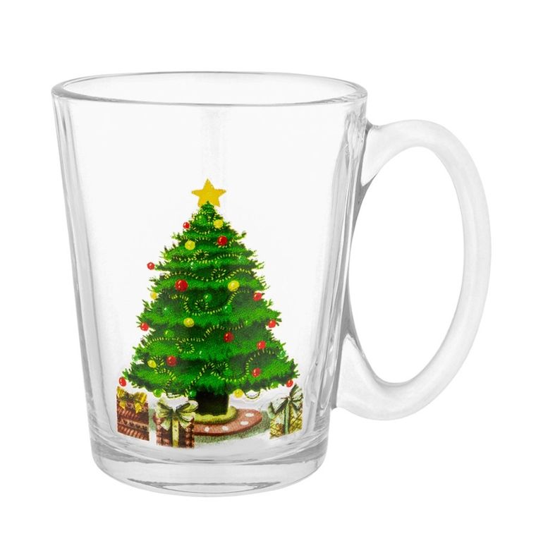 Altom Design, Leon, kubek, 300 ml, zielona choinka