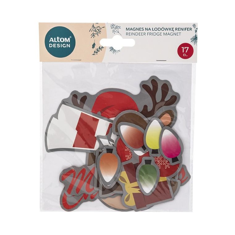 Altom Design, magnes na lodówkę, 38-38 cm, renifer