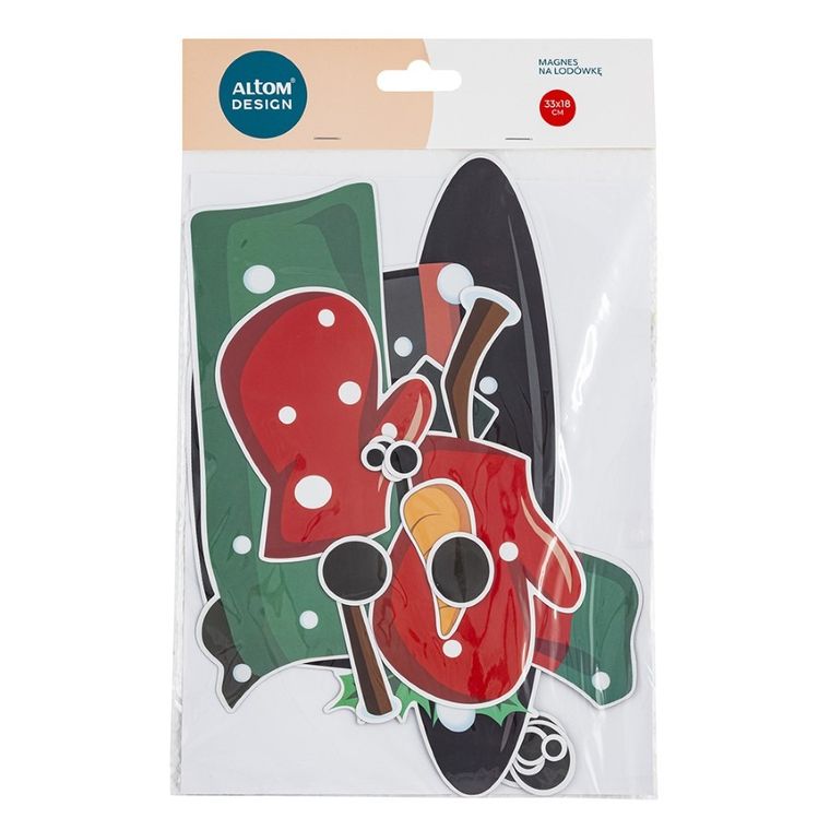 Altom Design, magnes na lodówkę, Bałwan, 20 elementów, 33,5-18,5-0,16 cm