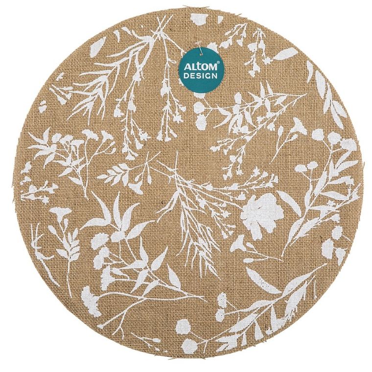 Altom Design, mata naturalna jutowa, polna łąka, 38 cm