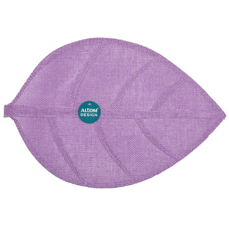Altom Design, mata naturalna, liść, fioletowa, 33-48 cm